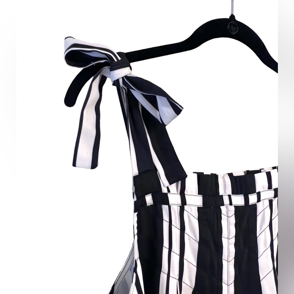 A Pea In The Pod Black And White Striped Maternity Dress Size M - Picture 3 of 7